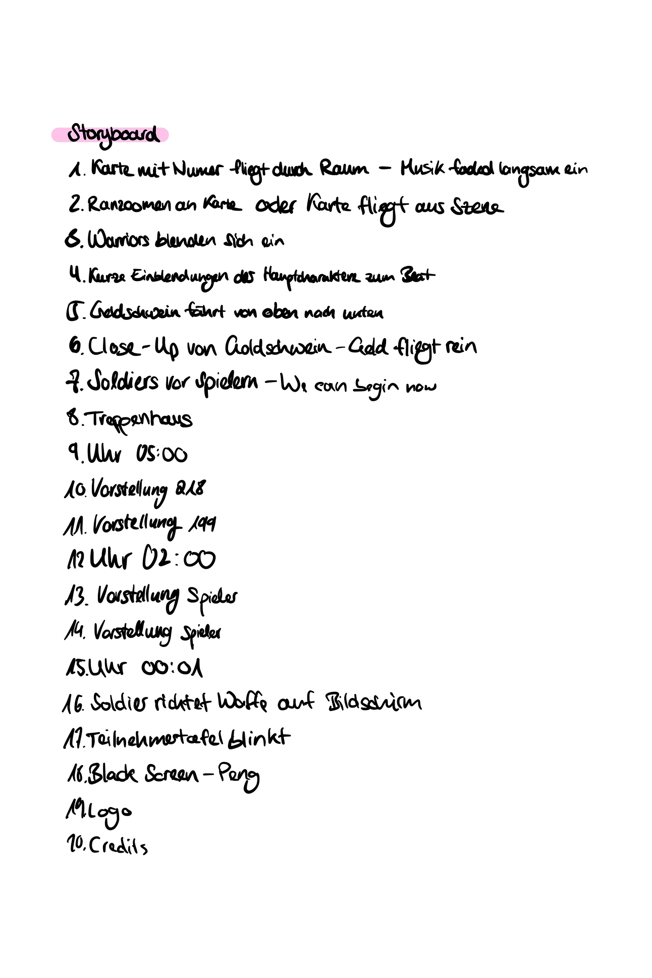 Storyboard of the Squid Game Title Sequence