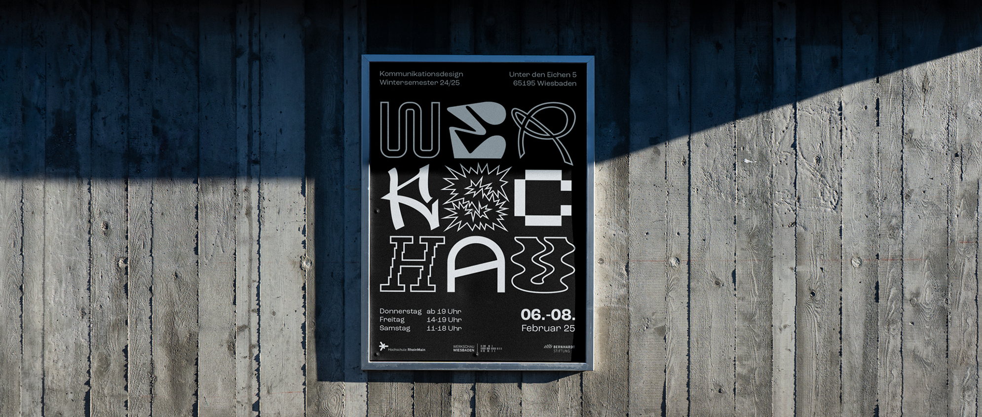 Werkschau Poster is hanging on a wall